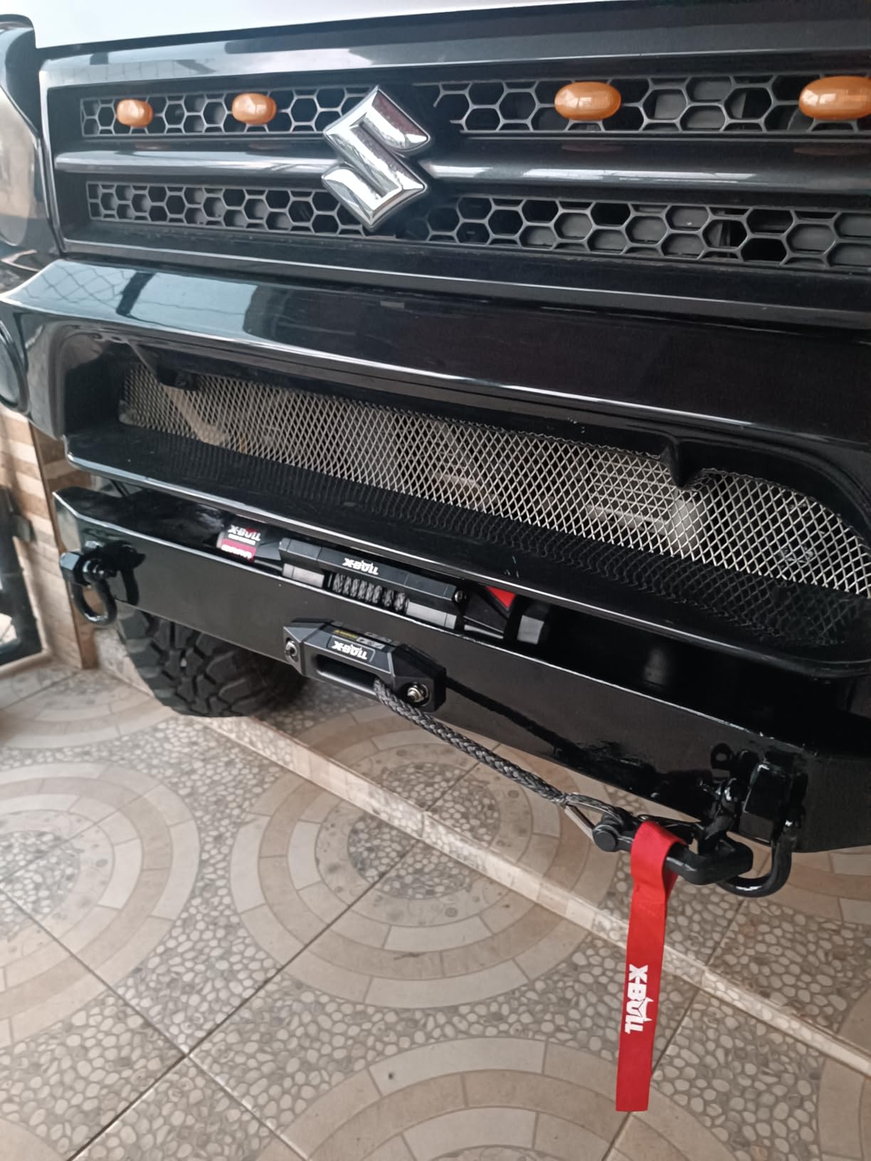 X-BULL 5000lbs Electric Winch - 12V DC Power Waterproof Synthetic Rope Winch with Wireless & Wired Remote customer photo 1