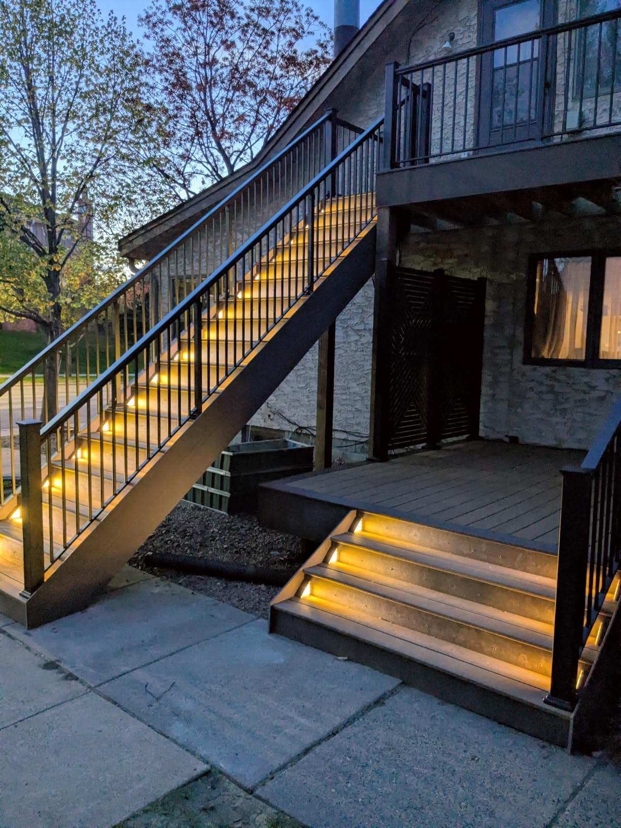 JOFIOS Solar Step Lights for Outside, 12pack Solar Stair Lights Outdoor Waterproof IP67, Deck Step Lights, Outdoor Light Decor for Staircase, Patio, Front Step, Pathway, Front Porch(Warm Brown) customer photo 1
