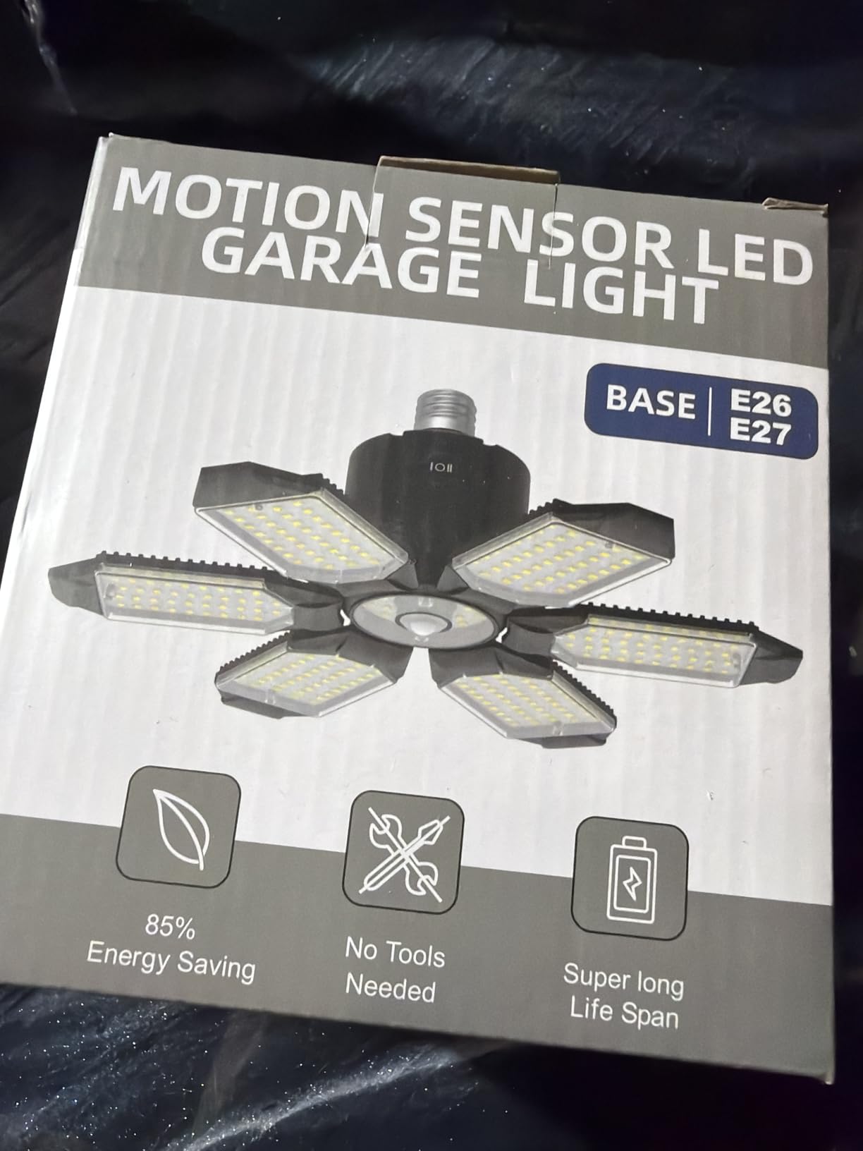 LED Garage Light Motion Sensor - 200W Deformable Garage Lights Ceiling LED, 20000LM Shop Lights Motion Activated, Motion Sensor Light Indoor for Garage, Workshop, Basement, Barn (2 Pack) customer photo 2