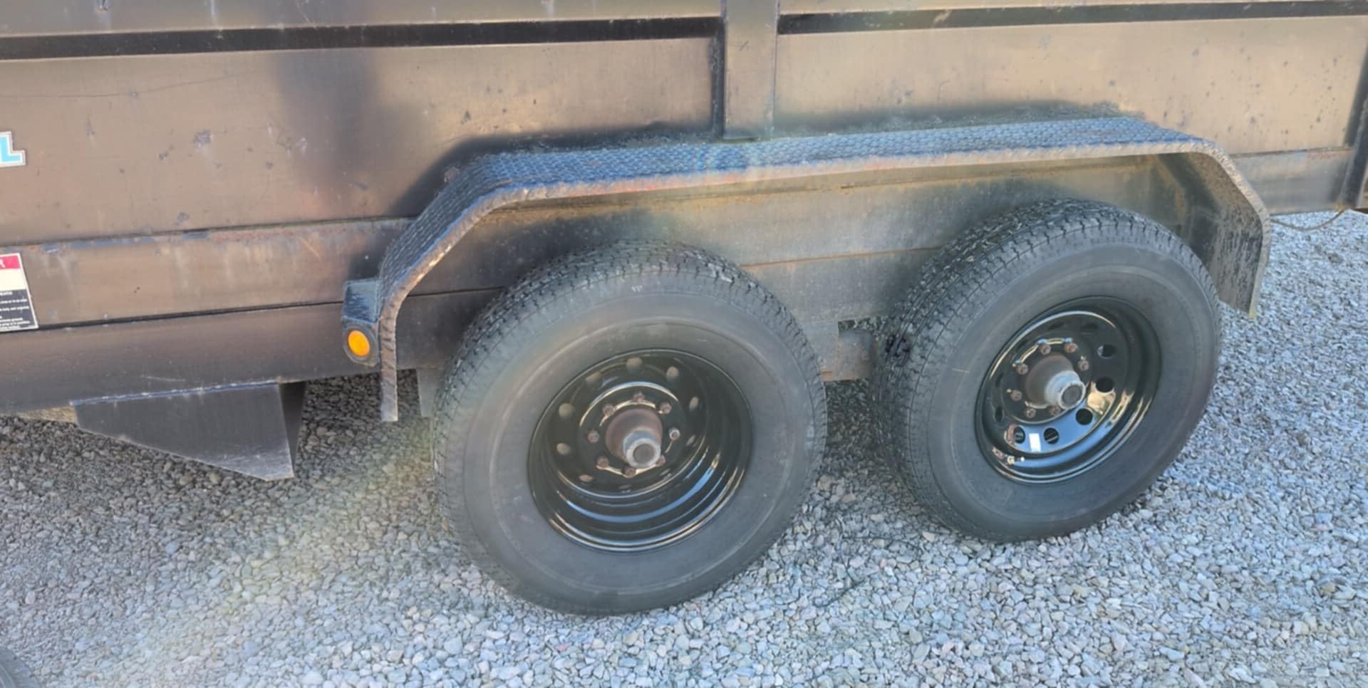 Free Country Trailer Tire Wheel ST225/75R15 10PR E 117N 6X5.5 Black Mod Rim | 6 Lug on 5.5