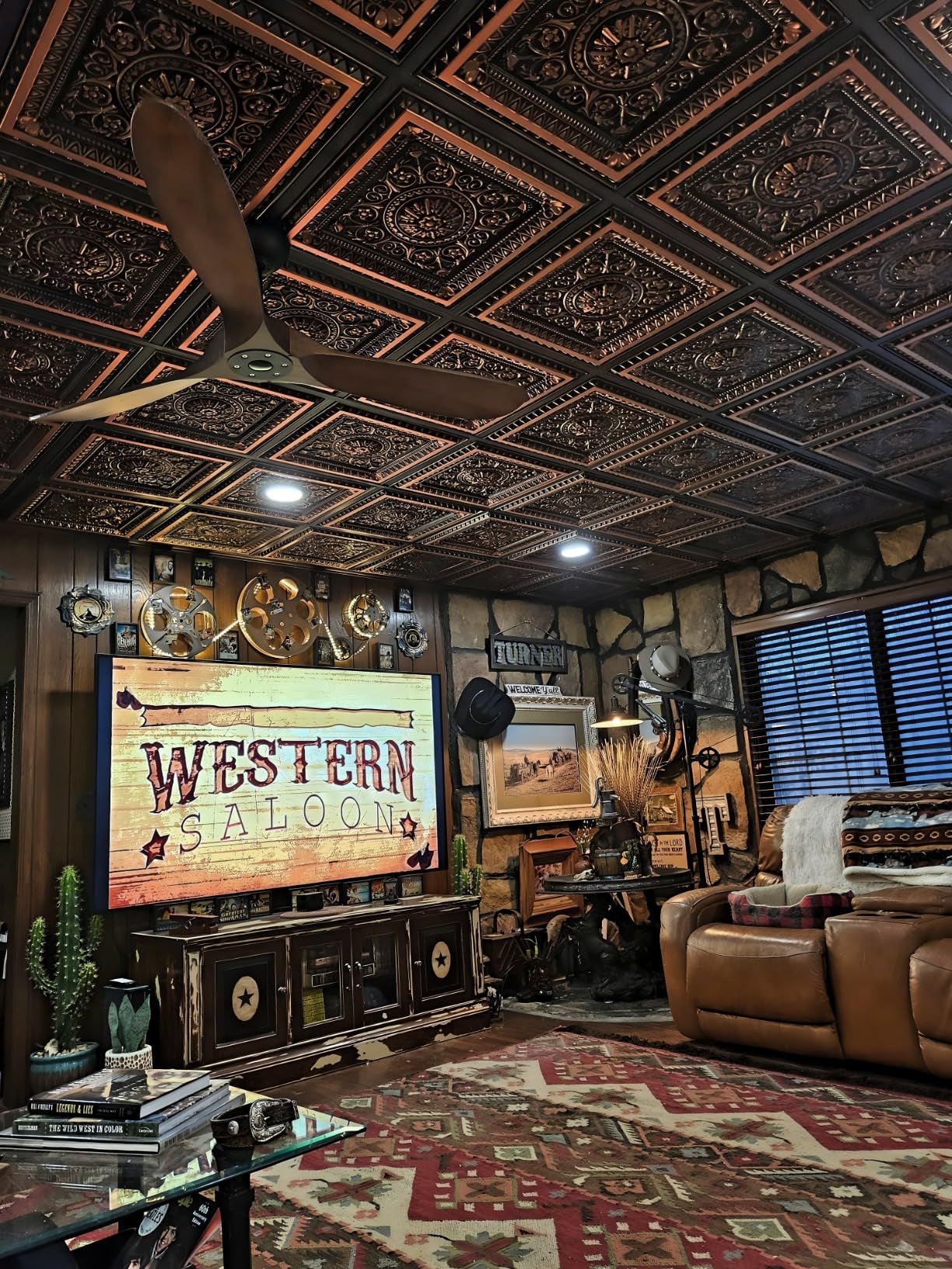 223 La Scala PVC 2' x 2' Glue-Up or Lay-In Ceiling Tile, Vintage Tin, 10-Piece (40 Sq.ft) customer photo 1