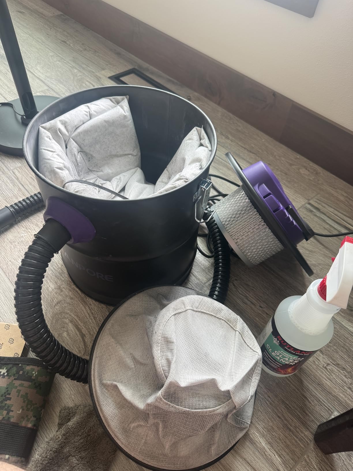 Ash Vacuum for Pellet Stoves: 5.2 Gallon Fireplace Ash Vac with 1200w Powerful Suction & Wheeled Base - Ash Vacuum Cleaner for Fireplaces, Pellet Grill, Wood Stove, Fire Pits customer photo 1