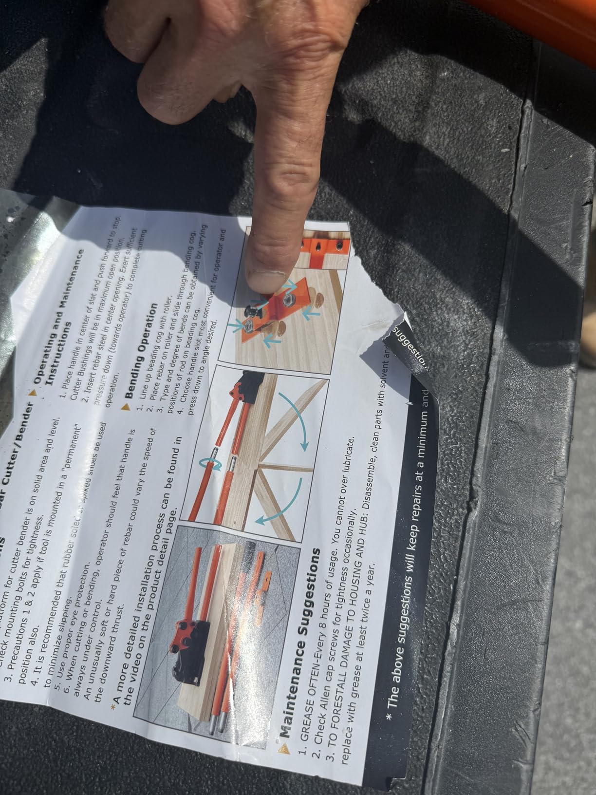 LOSCHEN Manual Rebar Cutter and Bender, for Construction Site and Home-use, Removable Rebar Shears, Rebar Bending Machine, Bending and Cutting Rebar up to 5/8 Inch customer photo 1