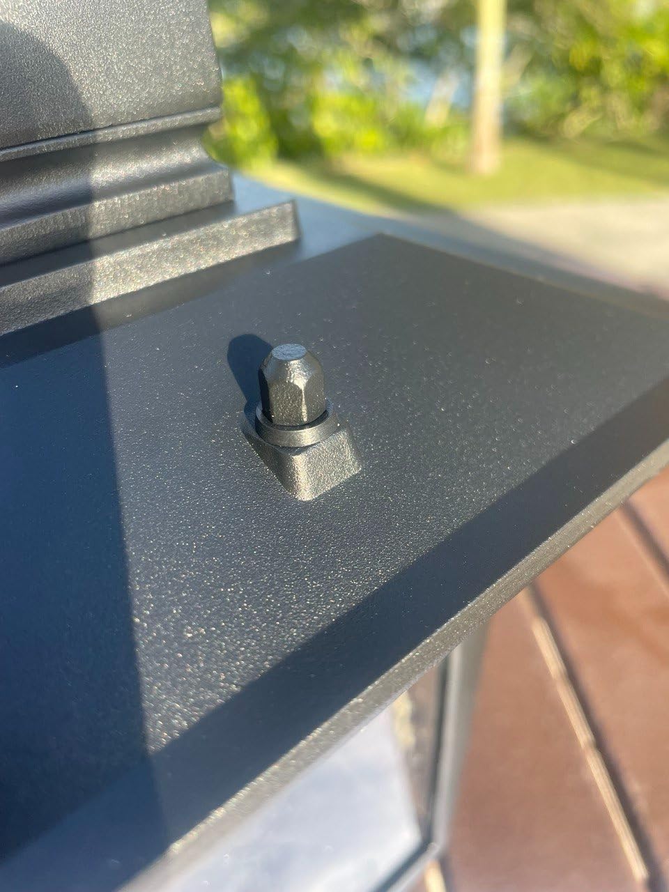14'' Dusk to Dawn Outdoor Post Lights, Black Lamp Post Light Fixture | Waterproof, Anti-Rust Aluminium, Tempered Glass, Easy Installation & E26 Socket Outside Lantern for Yard Pathway, Hard Wired customer photo 2