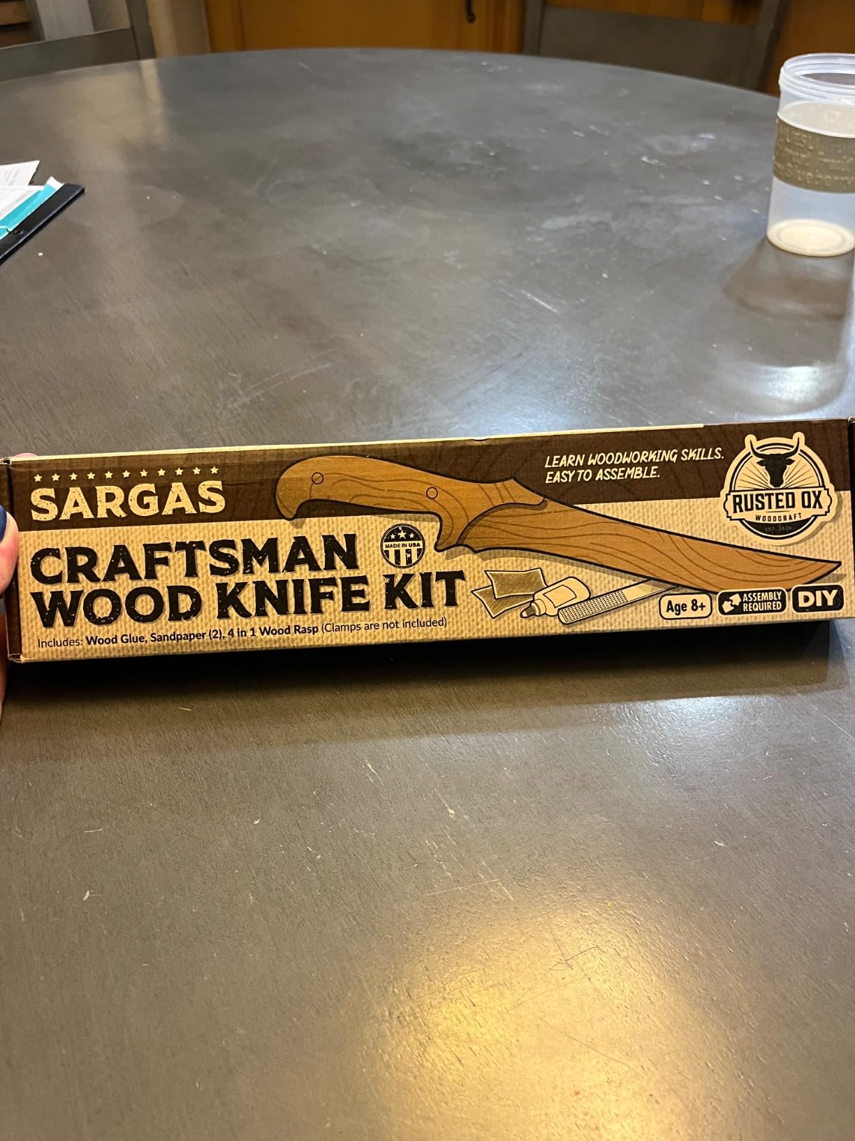 Wooden Knife Making Kit for Kids, Teens & Adults - Fun DIY Woodworking Craft Gift | Hardwood Blade with Handles, Sandpaper & Glue Included | Made in USA customer photo 2