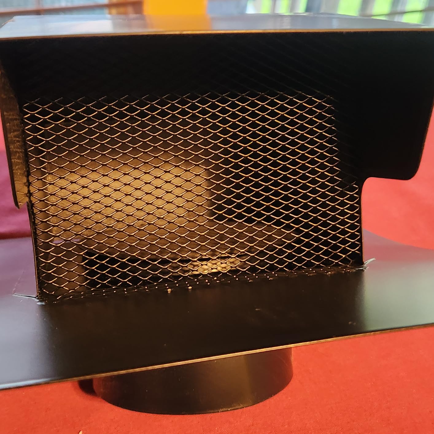 Roof Vent Cap - Hon&Guan 6 Inch Roof Vents for Houses Galvanized Steel 6'' Exhaust Vent Wall Vent with Damper for Ventilation System, Black customer photo 1