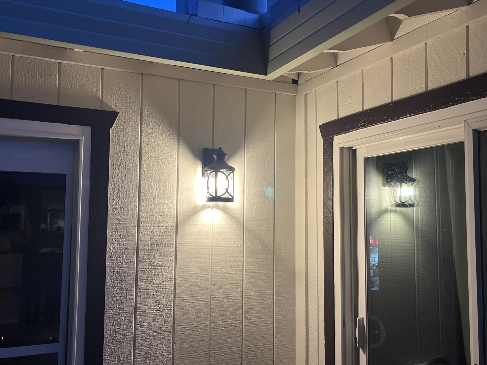 2-Pack Outdoor Wall Lights, Porch Lights, Waterproof Outdoor Wall Sconce, Exterior Light Fixture Oil-Rubbed Bronze Finish with Clear Glass Shade for Garage Patio Front Door Balcony customer photo 1