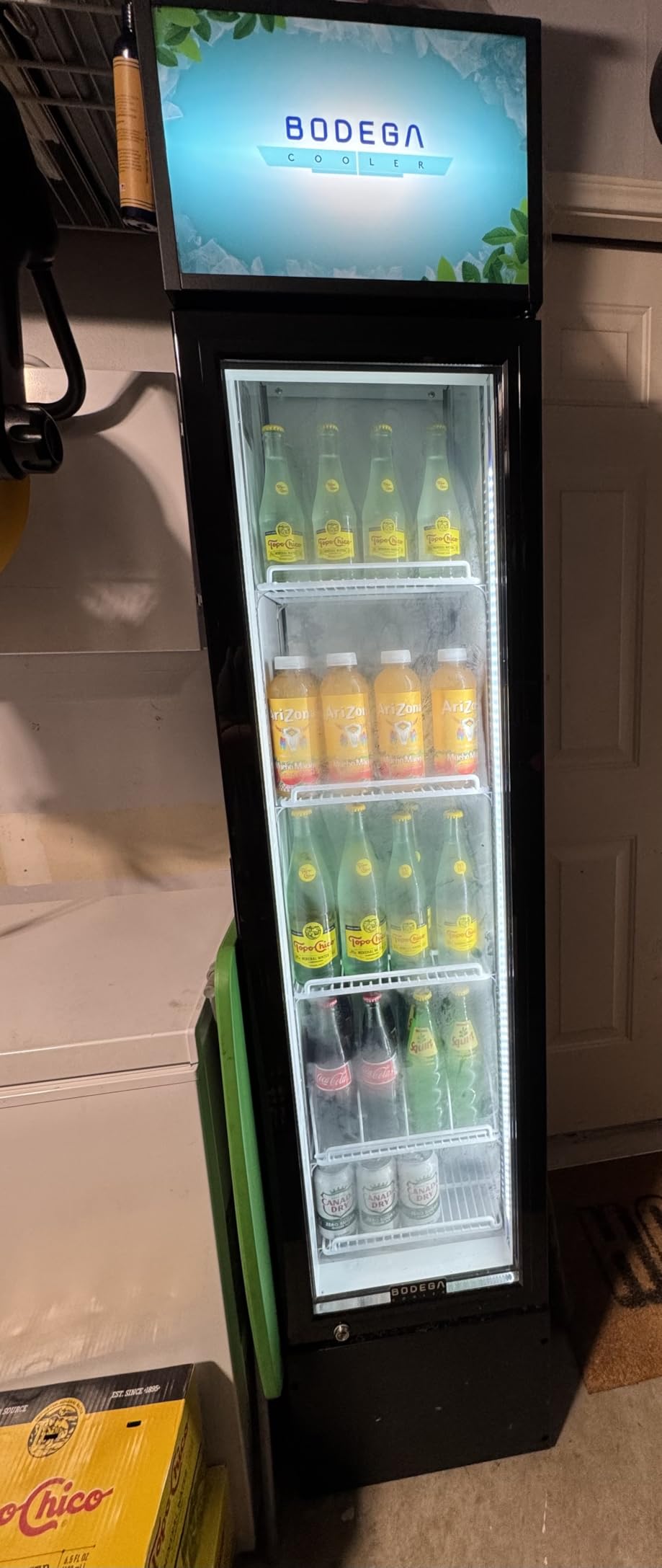 BODEGACOOLER Commercial Refrigerator, 27.02 Cu.Ft Glass Door Beverage Cooler | Upright Double Door Merchandiser Display Refrigerator with Soft LED Light, Adjustable Shelves, 4 Heavy-Duty Casters customer photo 1