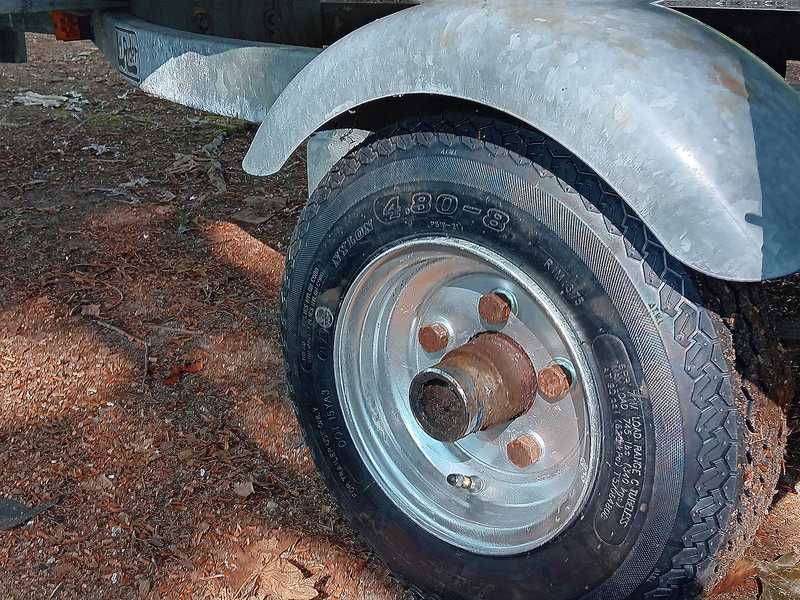 Antego 4.80-8 Trailer Tire & Wheel, Load Range C, 5 Lug Galvanized, 1 Pack | Pre-mounted trailer assembly; Load Range C, 5 Lug, Galvanized customer photo 2