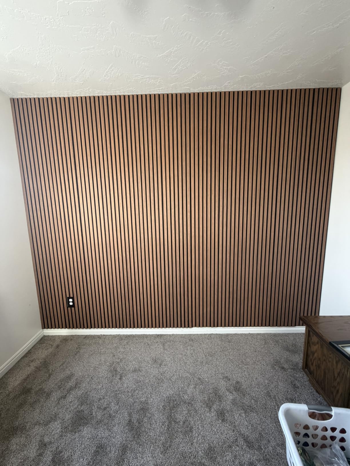 Avana Acoustic Wood Wall Panels - 93.2x11.25 Inch Panels - White Oak Acoustic Panels 4 PCs - Wall Panels for Interior Wall Decor for Homes, Offices - Durable Wood Panels for Wall customer photo 1