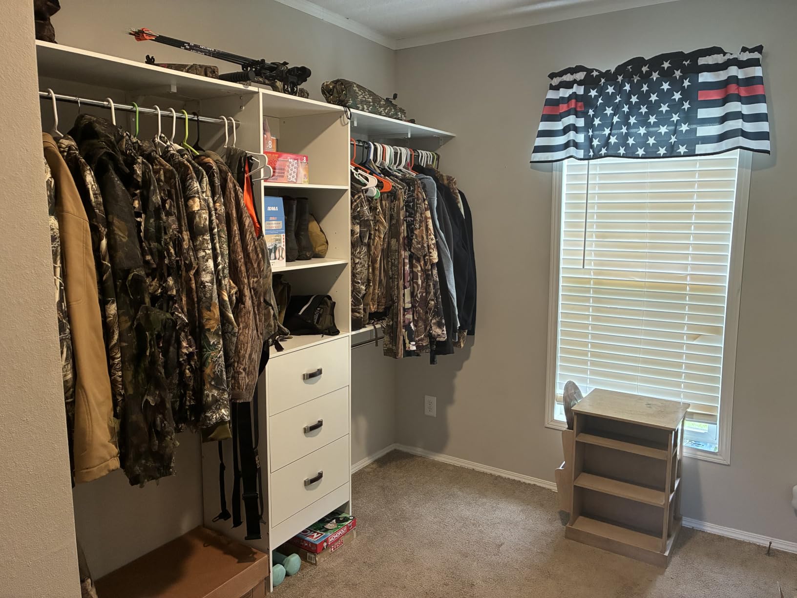 8FT Closet System, 96'' Closet Organizer System with 3 Hanging Rods, Wall Mount Bedroom Wardrobe with 3 Drawers Walk-in Closet, Adjustable Cloth Garment Rack from 5 to 8FT (Cut to Fit), White customer photo 1