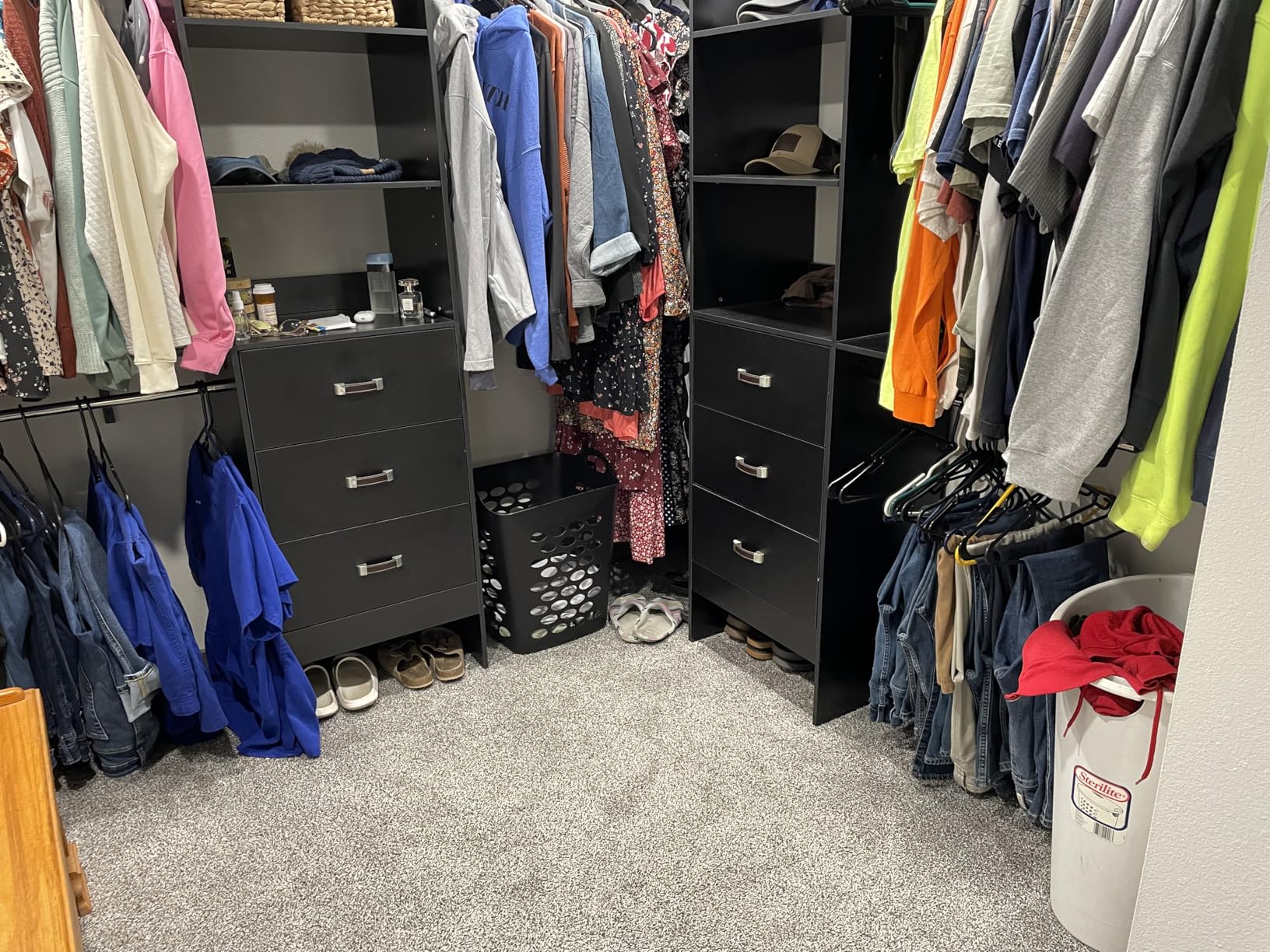 8FT Closet System, 96'' Closet Organizer System with 3 Hanging Rods, Wall Mount Bedroom Wardrobe with 3 Drawers Walk-in Closet, Adjustable Cloth Garment Rack from 5 to 8FT (Cut to Fit), White customer photo 2
