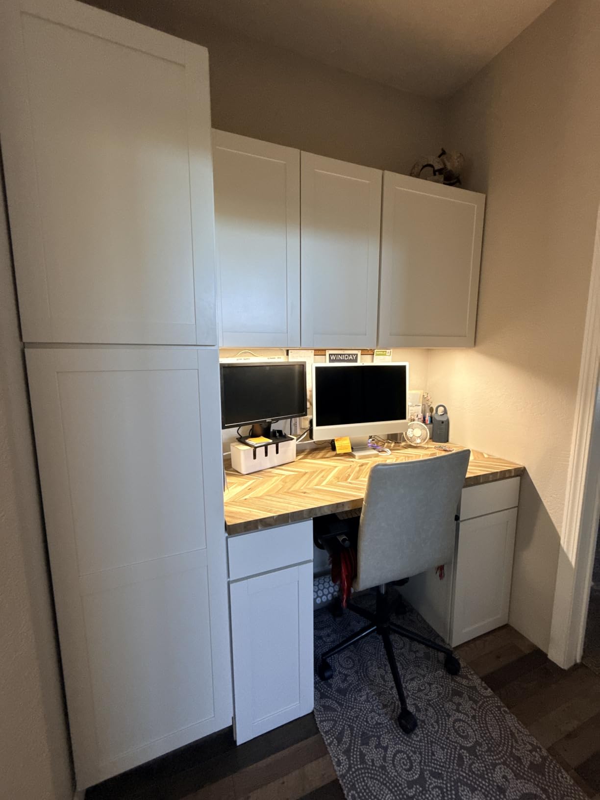 Howizz Chevron Butcher Block Countertop 72 x 25 x 1.5 Inches, Unfinished Acacia Solid Wood Table Top for Desk Top, Workbench Top customer photo 2