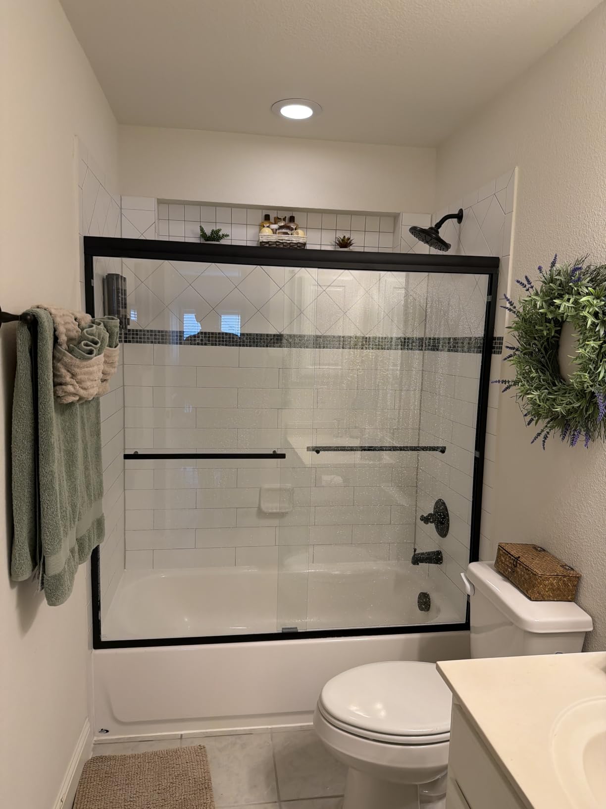 ENSO SENKA Sliding Bathtub Shower Door 56-60