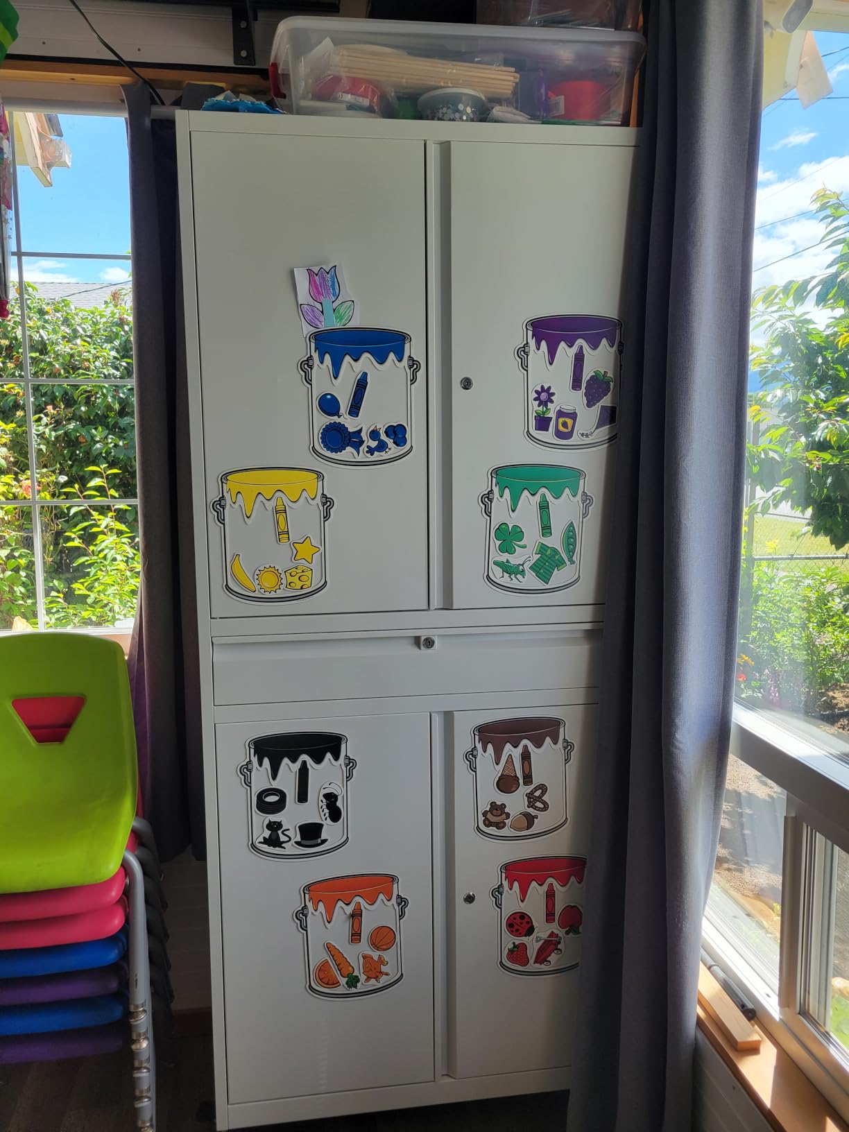 Metal Storage Cabinet with Wheels, 75