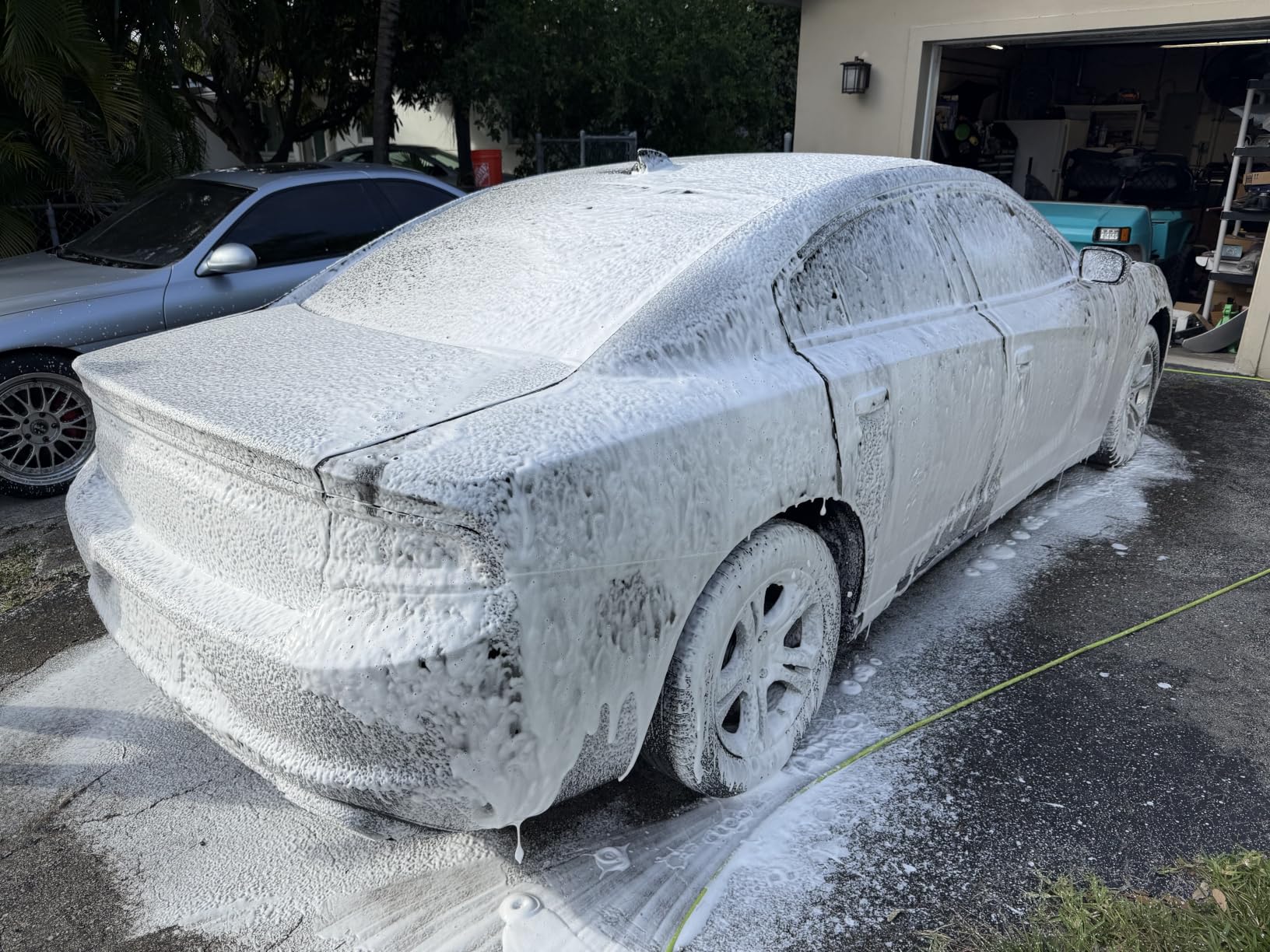 Raincovo Foam Cannon Wide Mouth for Pressure Washer, Thick Snow Foam Lance for Car Wash, Adjustable Soap Cannon with 1/4 Inch Quick Connector, Additional 1.1mm Orifice Nozzle customer photo 1