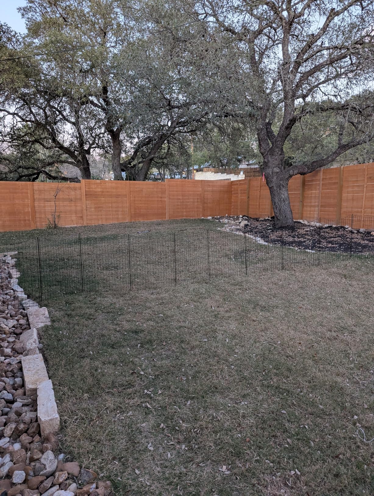 18 Panels No Dig Decorative Fence with Gate, 33 in(H) X 40.5 ft(L) Tall Garden Fence Animal Barrier, Rustproof Metal Wire Edging Border, Temporary Dog Fencing for Outdoor, Yard, Patio customer photo 2
