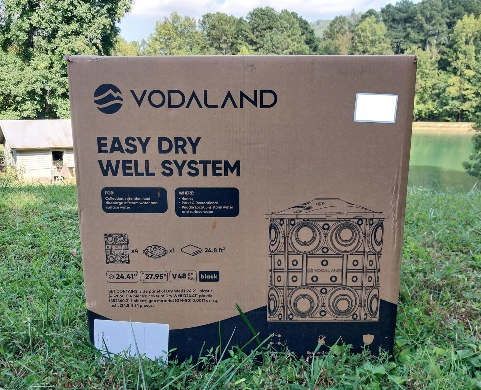 Vodaland Easy Stormwater Dry Well - Heavy-Duty Modular Drainage Solution with Reinforced Panels, Prevents Flooding & Promotes Groundwater Recharge, Rain Collection, Ideal for Yards & Commercial Use customer photo 1