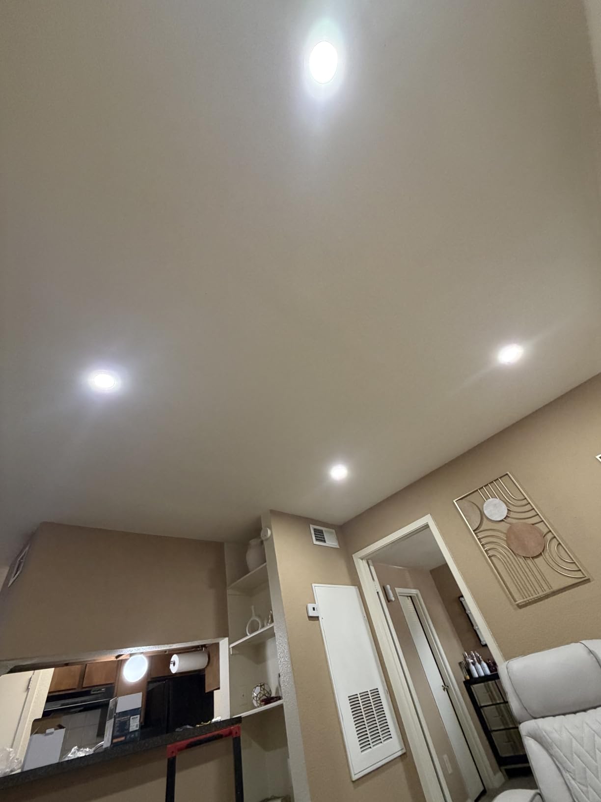 4 Pack 4 Inch Ultra-Thin LED Recessed Ceiling Light, 5CCT, 800LM | 5%-100% Dimmable, 2700K-5000K, No Flicker & Noise, Canless Wafer Downlight with Junction Box, 10W Eqv 60W, IC/ETL/FCC, White customer photo 1