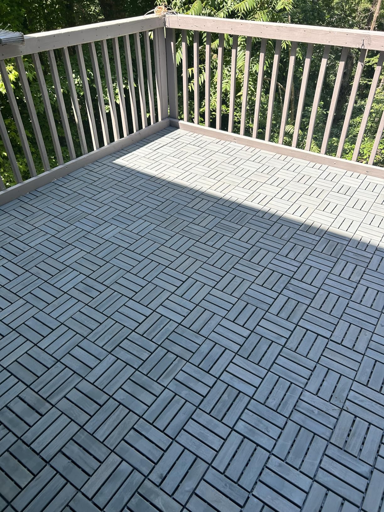 Acacia Wood Interlocking Deck Tiles (12