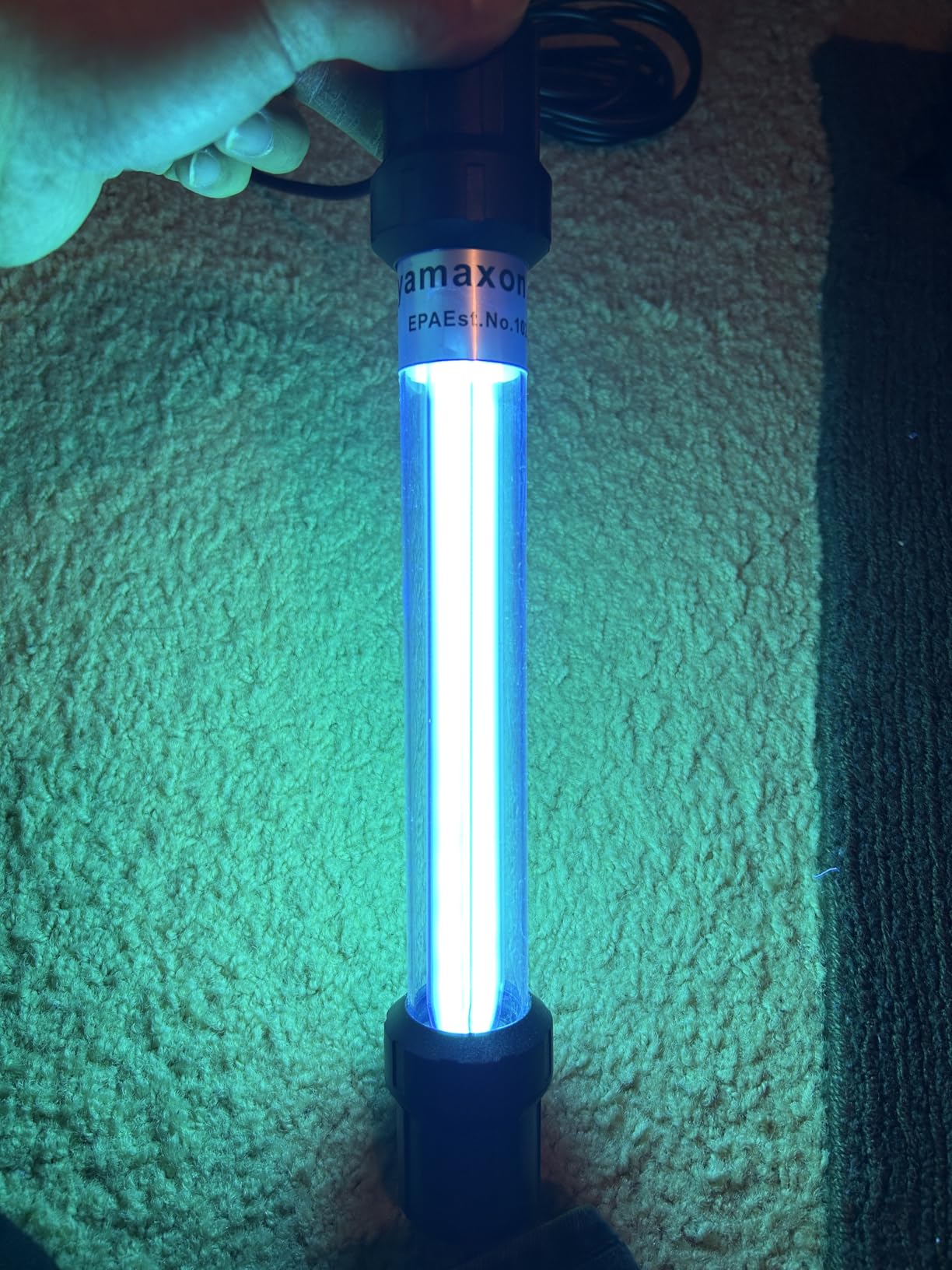 20W UV Submersible Sterilizer Light for Aquarium, Pond, Cold Plunge, Pool, Hot Tub - Ozone-Free UV-C Water Filter Lamp with Quartz Glass, Weighted Gravity Block customer photo 1