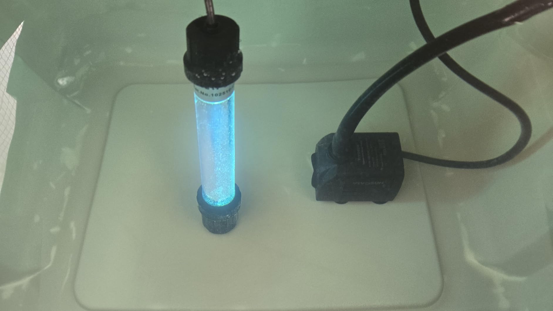 20W UV Submersible Sterilizer Light for Aquarium, Pond, Cold Plunge, Pool, Hot Tub - Ozone-Free UV-C Water Filter Lamp with Quartz Glass, Weighted Gravity Block customer photo 2