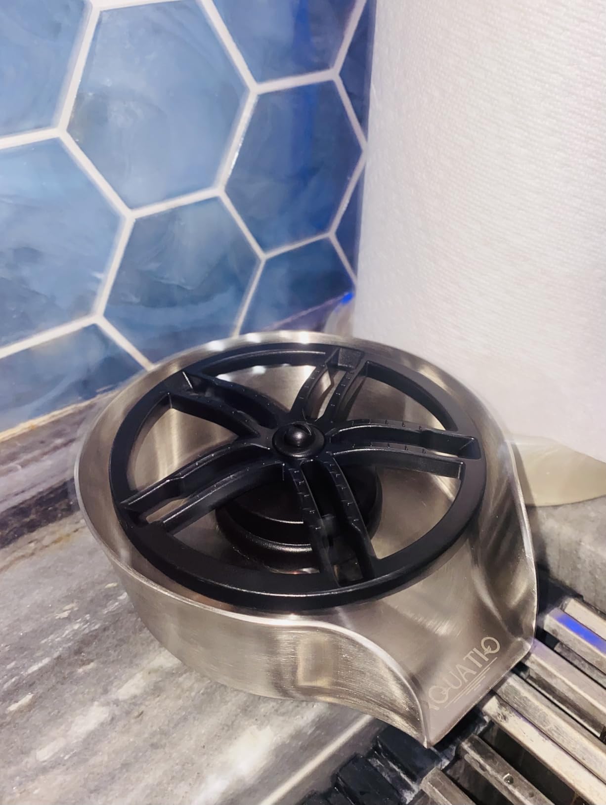 2 in1 Glass Rinser for Kitchen Sink - Stainless Steel Cup Cleaner - Counter Top Bottle Washer - Kitchen Sink Accessories - Attachements - Sink Sprayer (Nickel) customer photo 2