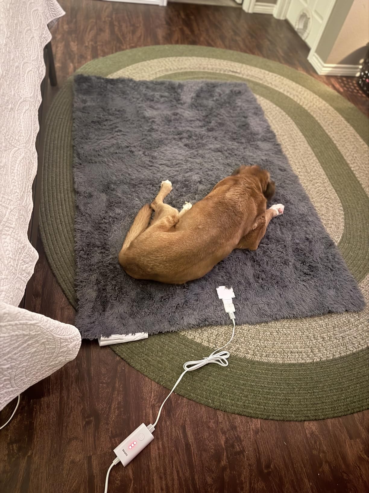 4x6 ft Electric Heated Floor Mat, Soft Plush Foot Warmer Area Rug, White | Rapid Heating Plush Mat, 3 Heat Settings, 10H Auto-Off Safety, Silent Space Heater For Bedroom And Office customer photo 1