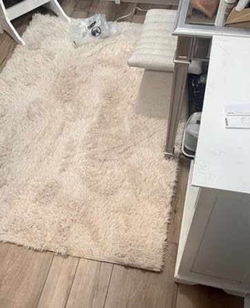 4x6 ft Electric Heated Floor Mat, Soft Plush Foot Warmer Area Rug, White | Rapid Heating Plush Mat, 3 Heat Settings, 10H Auto-Off Safety, Silent Space Heater For Bedroom And Office customer photo 2