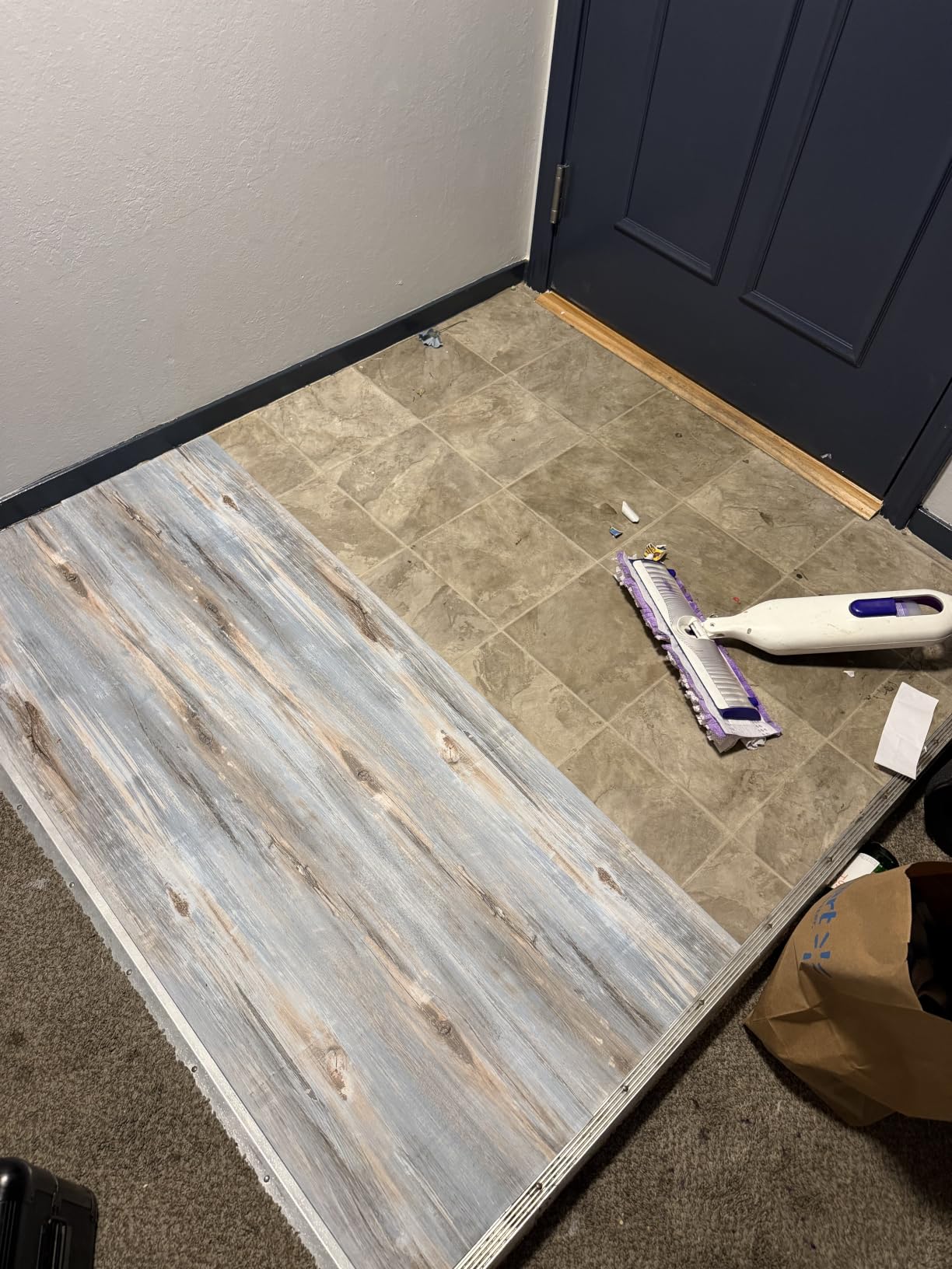 Blue Peel and Stick Floor Tiles - 590