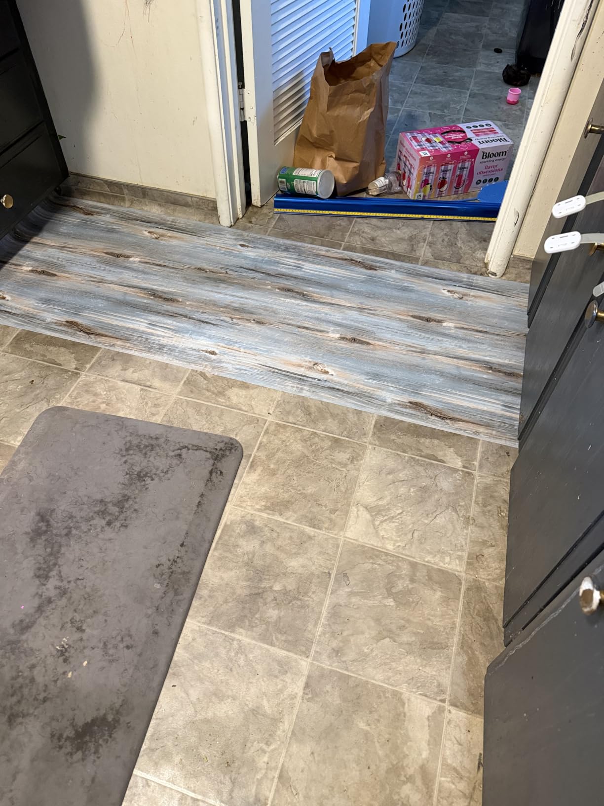 Blue Peel and Stick Floor Tiles - 590