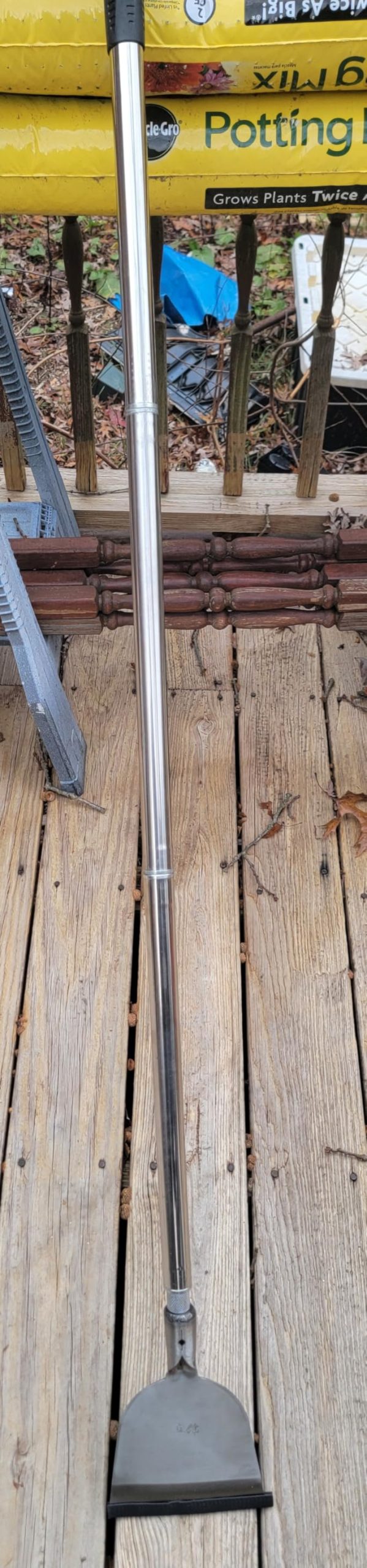 Floor Scraper Long Handle Multifunctional Cleaning Shovels Flat Head, Moss Plaster Wall Putty Shingle Removal Tool, Ice Scraper, Snow Shovel for Driveway Stainless Steel-Heavy Duty customer photo 2