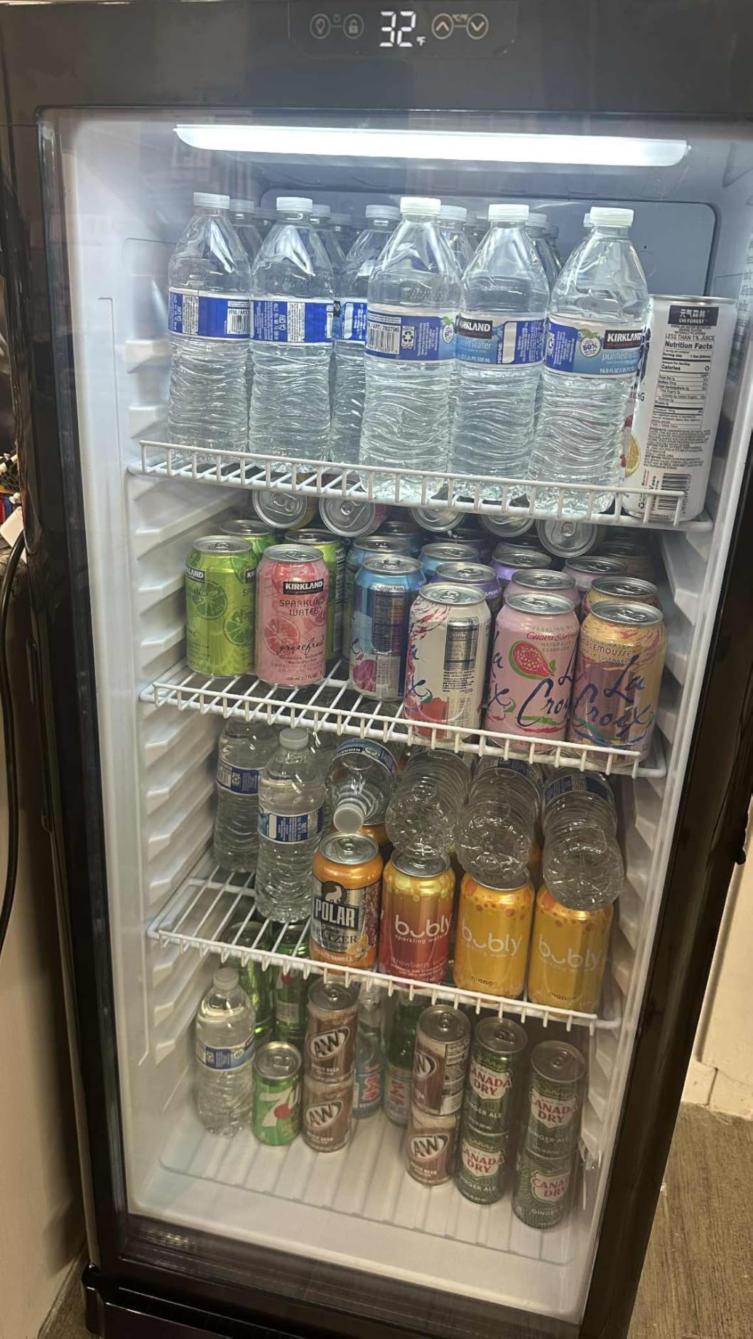 7 Cu.Ft Commercial Refrigerators, Display Fridge with Locking, Key & LED, Outdoor Beverage Refrigerator with Double-Tempered Glass Door, Beverage Cooler for Bar, Office, Restaurant customer photo 2