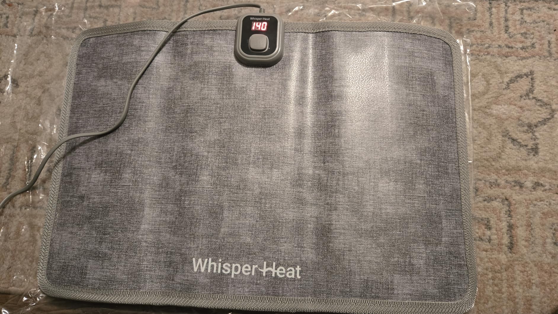 WhisperHeat Heated Floor Mat - Electric Tap-to-Activate Foot & Floor Warmer - Silent, Energy-Efficient Underfoot Heating Mat customer photo 1