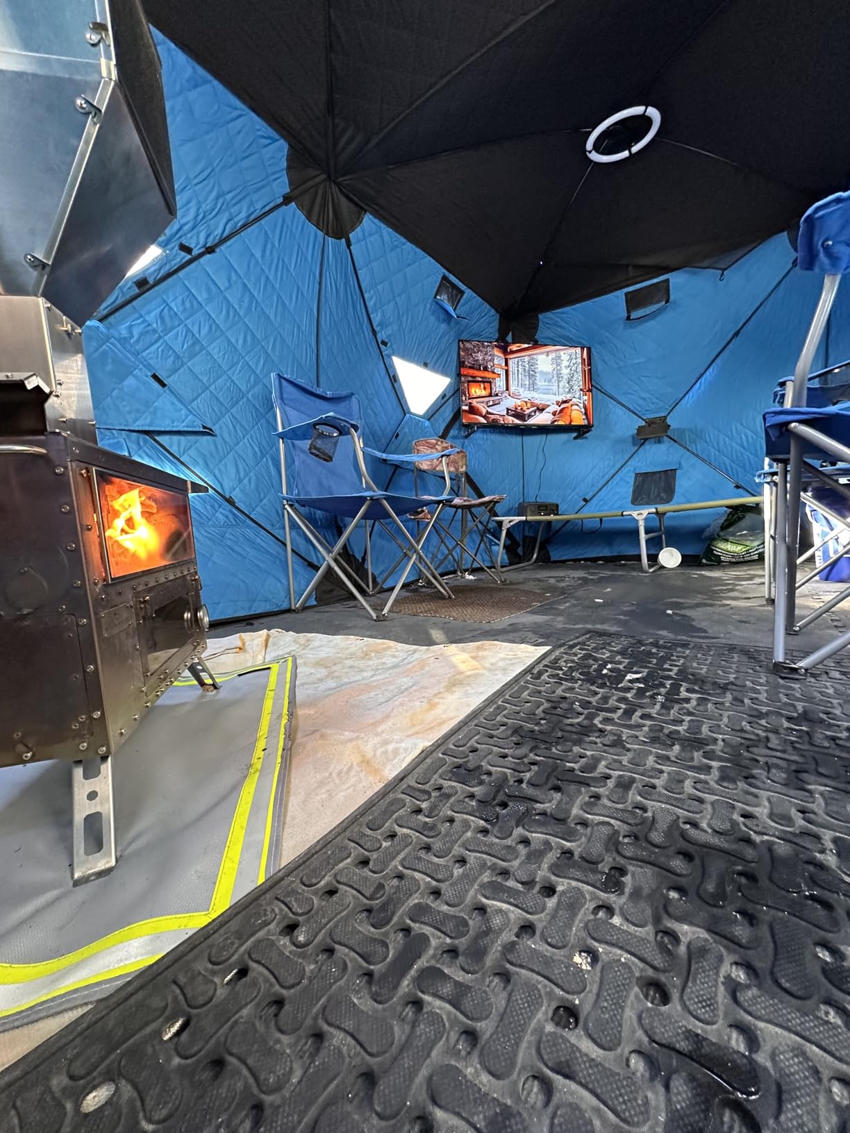 Greenstovehori 5 Max Outdoor Pellet Stove with Oven for Hot Tent Camping | Wood & Pellet Burning Stove with Stainless Steel Construction and Chimney Pipes Included customer photo 1