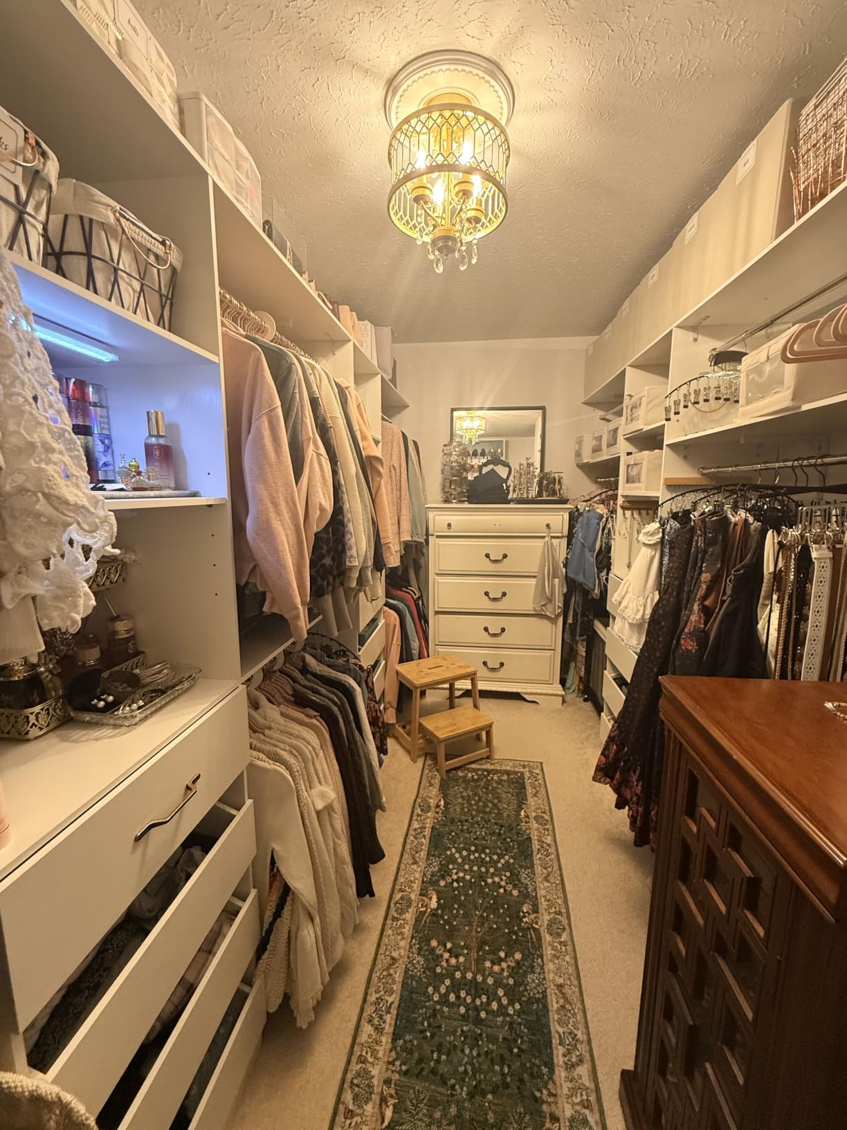 Aheaplus Closet System with Drawers, Wood Closet Organizer System with 4 Hanging Rods & Top Shelves, Walk-in Closets Organizer Wardrobe Clothes Rack System, Cut Fits Spaces 4-9FT Wide, White customer photo 1