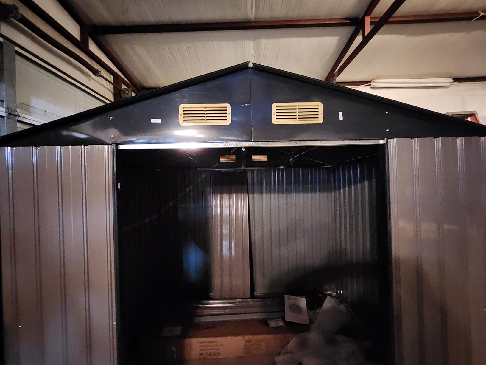 IRONCK 8x6 FT Outdoor Galvanized Steel Storage Shed with Lockable Doors and Vent customer photo 1