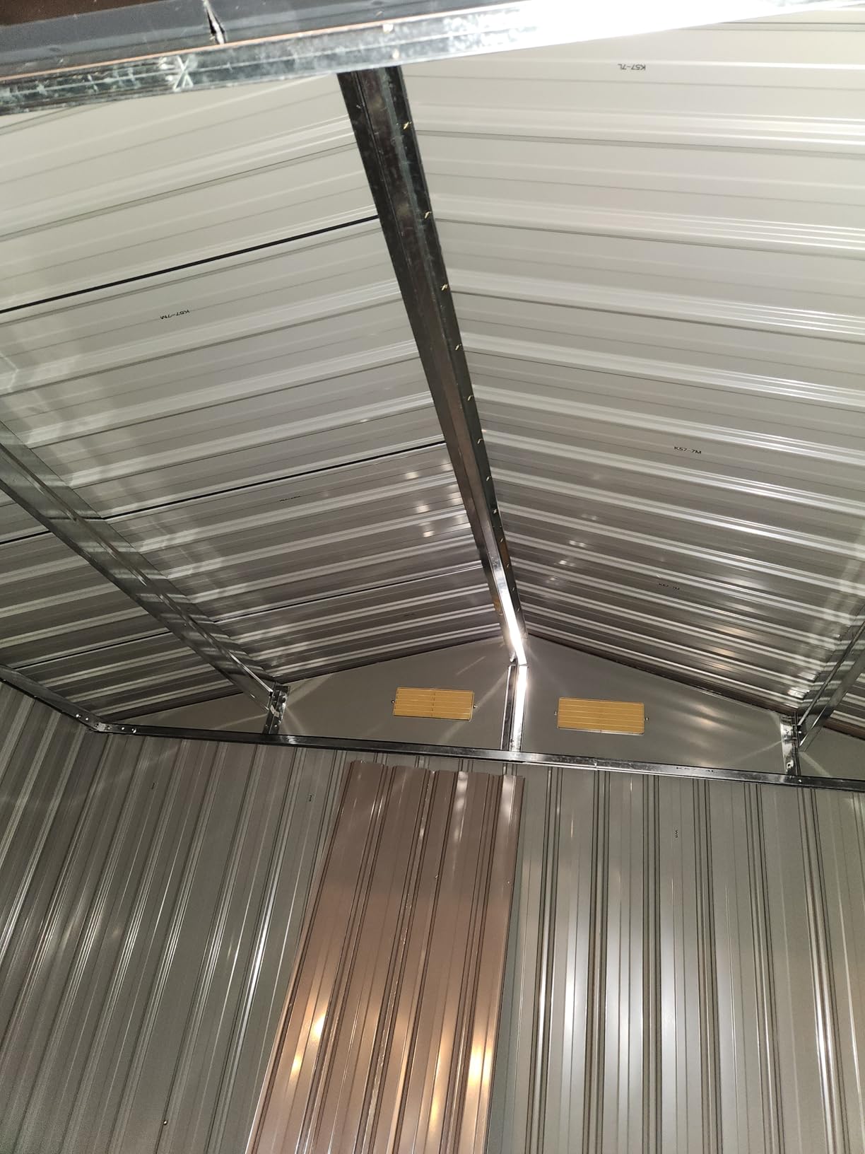 IRONCK 8x6 FT Outdoor Galvanized Steel Storage Shed with Lockable Doors and Vent customer photo 2