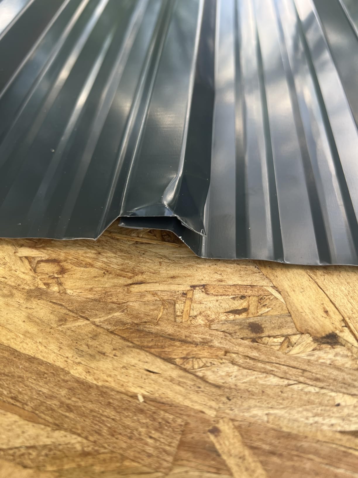 Metal Roofing Panels - 12Pcs Waterproof Heavy Duty Metal Roof Panels Corrugated Metal Siding for Roofs Carports Tool Sheds Patio Porch Pergola, Easy to Install Grey, 50.78x17.7in customer photo 2
