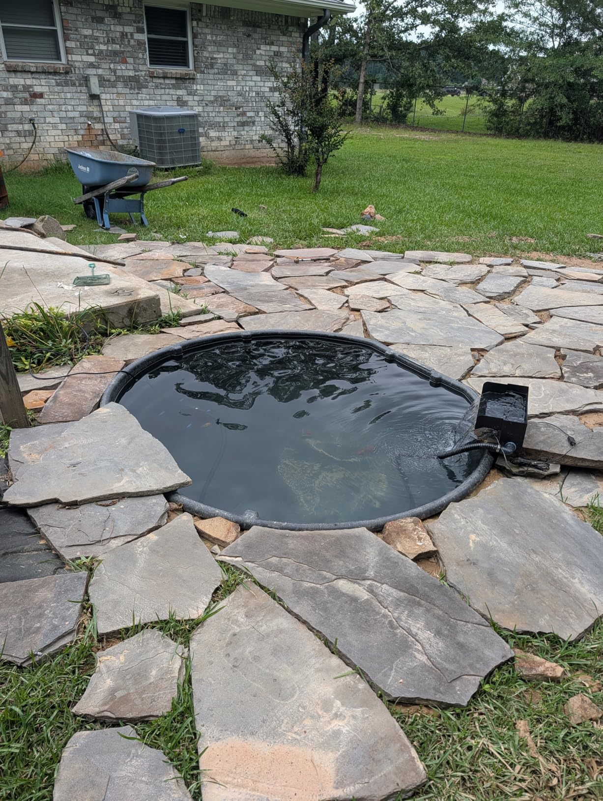 All-in-1 Pond Waterfall Kit | 850GPH Pond Filter Pump | 12-inch Stainless Steel Waterfall Spillway | Remote Control LED Lights | 4-Stage Filtration Outdoor Waterfall for Water Feature, Garden, Pool customer photo 1