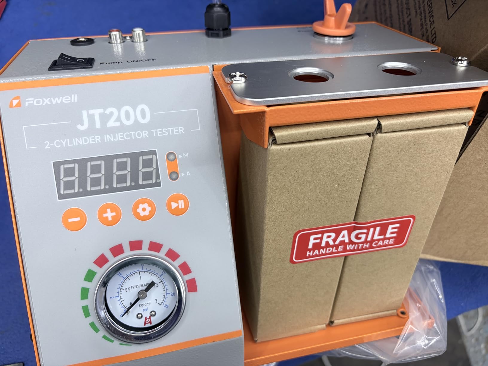 FOXWELL JT200 Fuel Injector Tester, Fix Engine Misfire & Rough Idle -Visualize Spray Pattern & Flow Rate, Fuel Injection System Tester Cleaner Diagnostic Tool for 6V/12V MPI Motorcycle & Car Injectors customer photo 2