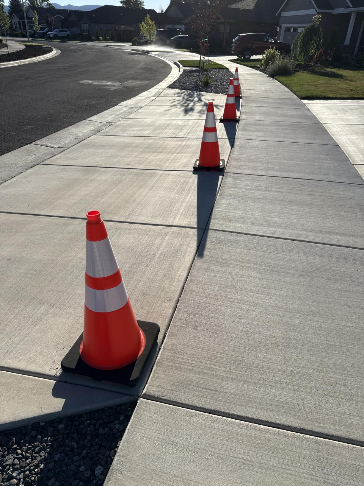 Brimar 28 Inch Orange Traffic Safety Cones, 4 Pack, Reflective, 7 Lb Base | MUTCD Compliant Construction Cones for Road, Parking & Driving Practice, PVC, Weighted Rubber Base, Stackable, UV Resistant customer photo 1