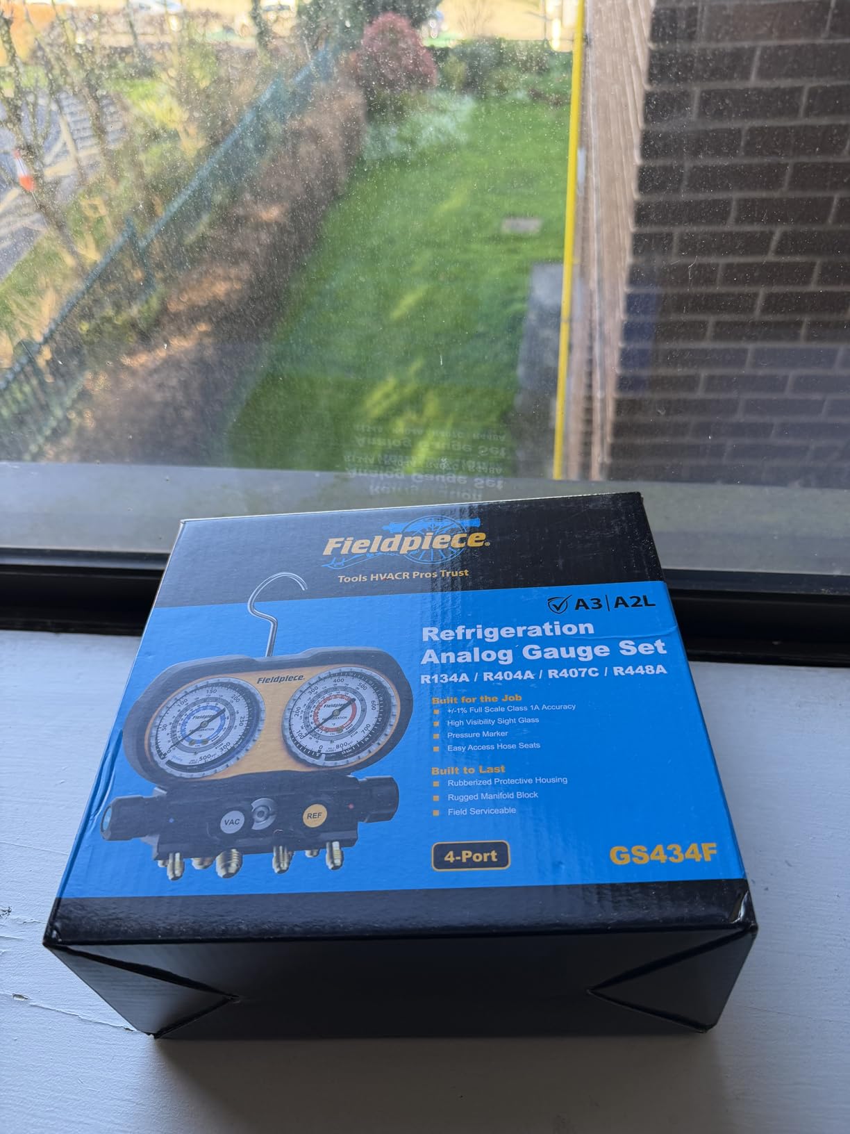 Fieldpiece GS434F 4-Port Analog Gauge Set - HVACR Refrigerant Manifold with Sight Glass customer photo 1