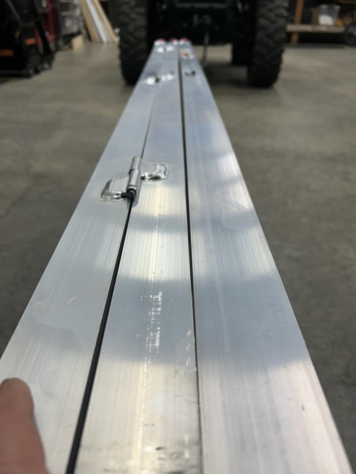 Ramps for Pickup Trucks, GarveeTech Aluminum ATV Ramps 1500 LBS Capacity, Tri-Fold Motorcycle Powersports Loading Ramps with Load Straps for Motorcycles, ATV/UTV, Lawn Mowers, Tractors, 76