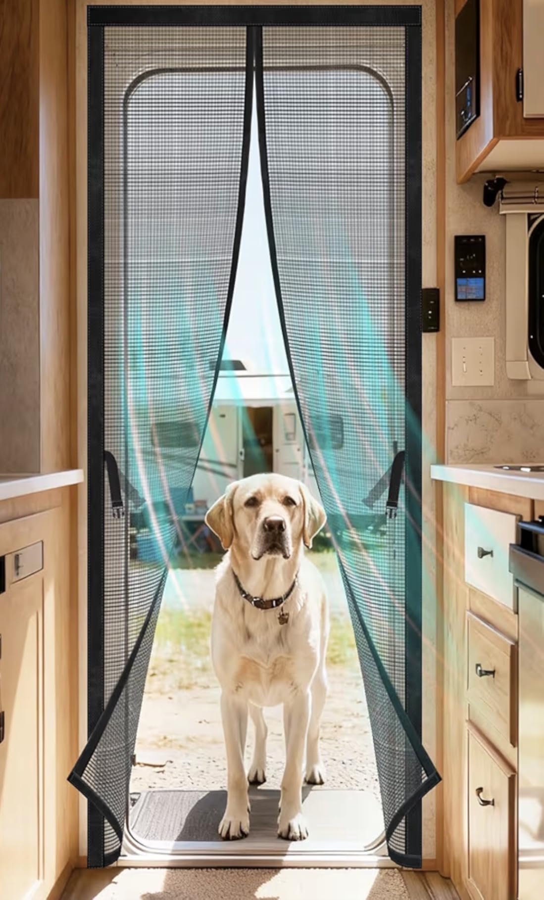 Magnetic RV Screen Door Curtain for Camper, Curtain Size 30