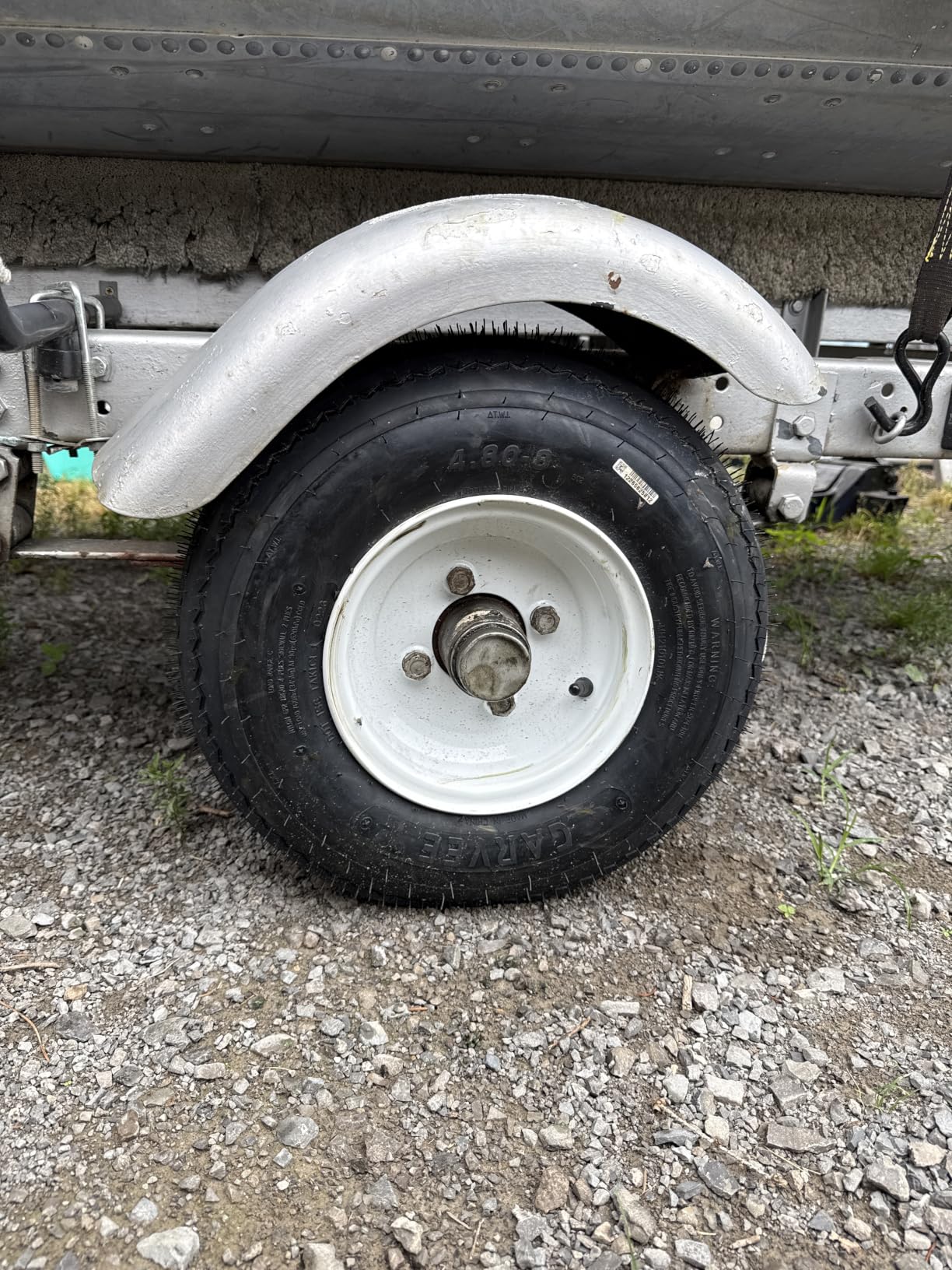 4.80-8 Trailer Tire and Wheel Assembly, 4 Lug, Set of 2 | Heavy-Duty Load Range C 6PR, White Modular Wheel, 8 Inch Tires for Utility/Boat/Camper Trailers customer photo 1