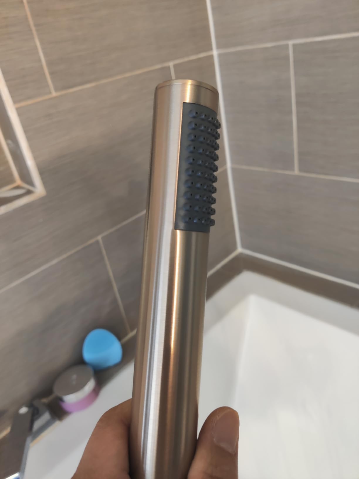 Delta Modern Square Shower System Faucet Set, Chrome 6.5-inch Shower Head and Handle Set, Valve Trim Kit, Chrome T342703 (Valve Not Included) customer photo 1