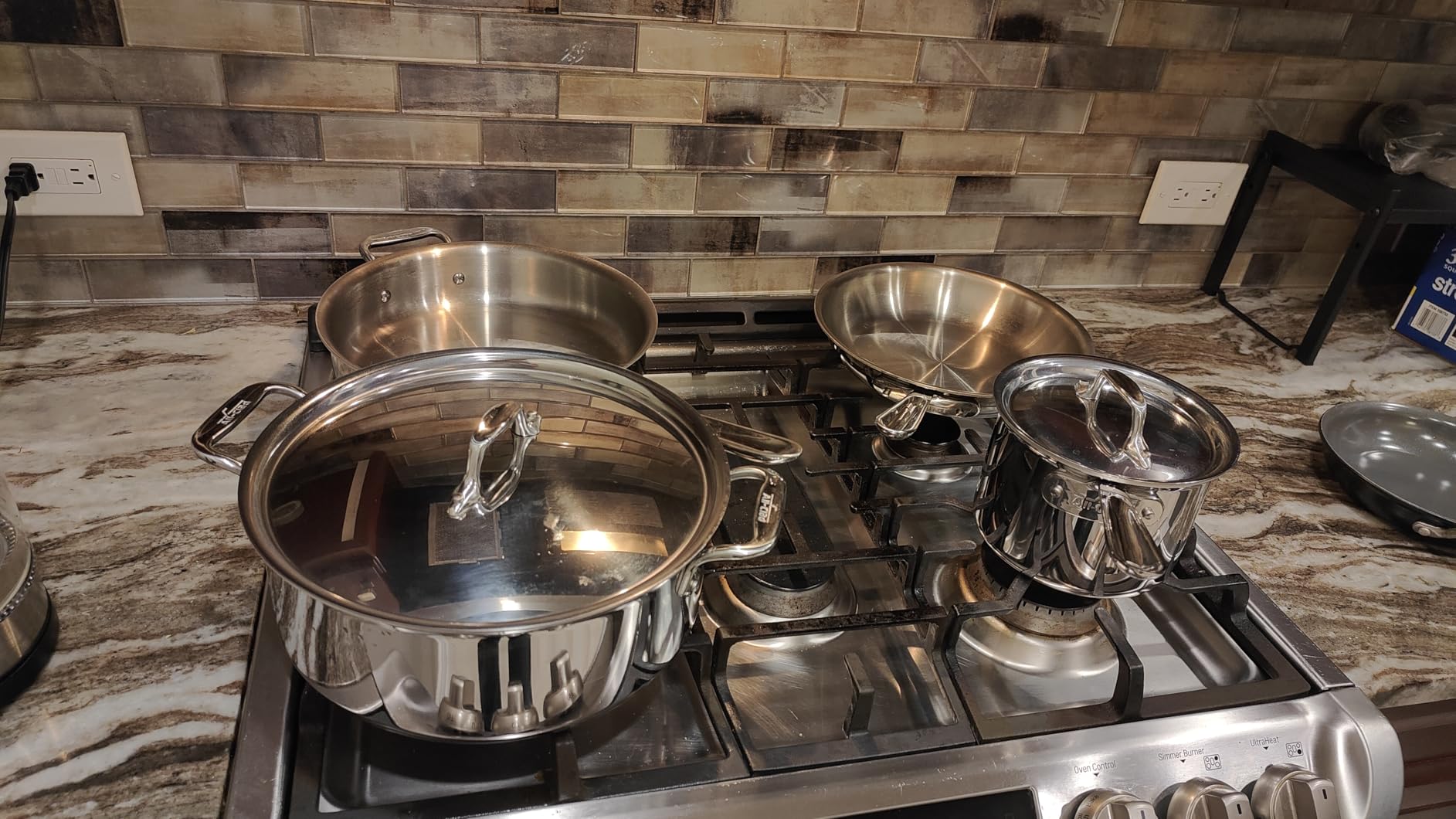 All-Clad 5-Piece Stainless Steel Kitchen Utensil Set - Includes Ladle, Solid Spoon, Slotted Spoon, Turner & Storage Caddy - Heavy-Gauge, Ergonomic, Dishwasher Safe, Silver customer photo 1