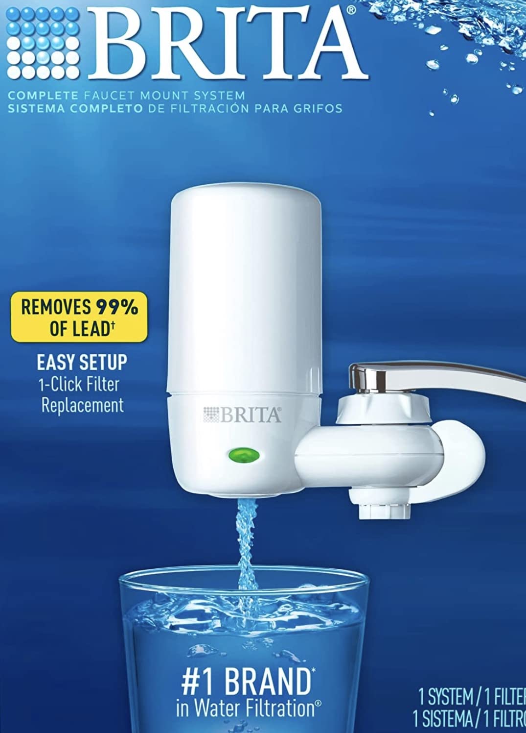 Brita Faucet Mount Water Filter System, White, No-Wait Filtration, Easy Install, Multi-Use Tap Water Filter for Kitchens, Bathrooms & Small Spaces customer photo 2