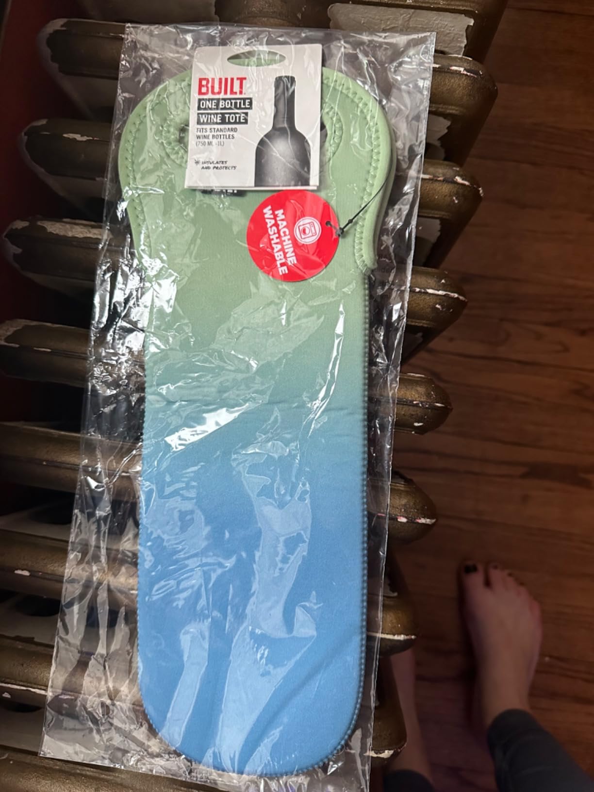 BUILT 2B-BLK 2-Bottle Stain Resistant Neoprene Wine/Water Bottle Carry Tote, Black customer photo 1